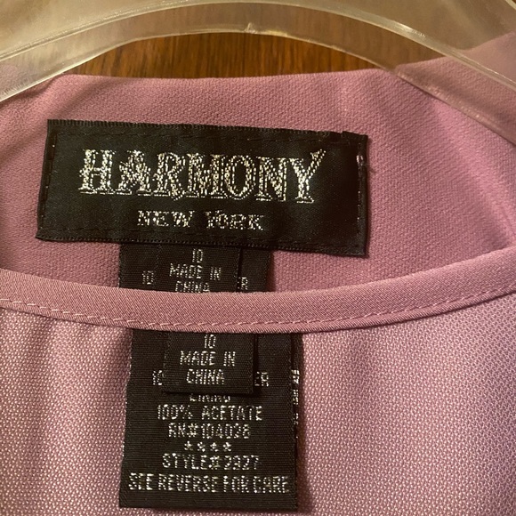 Harmony New York 3-PC Skirt Suit Embroidery, Rhinestone, Size 10, Lilac - Picture 4 of 11